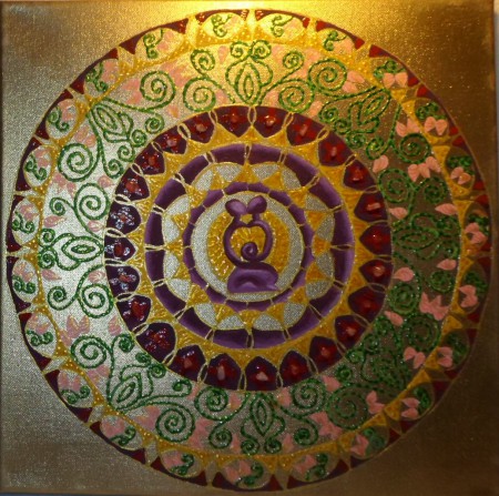 Mandala na pritiahnutie lásky ❤ 40x40 cm